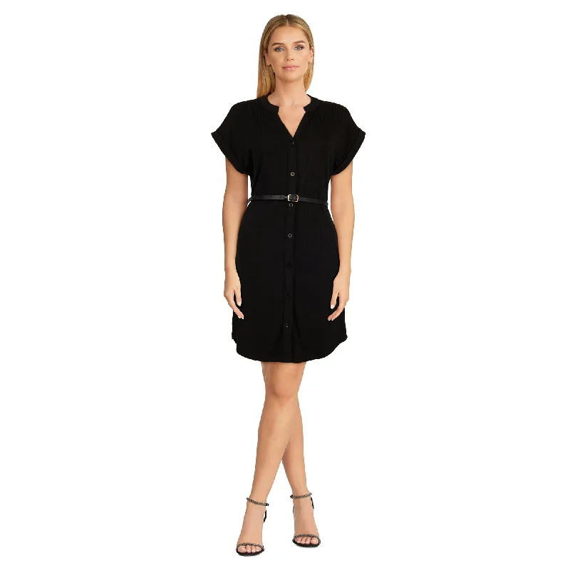 Sheer mini dresses with lace inserts lily morgan Women's Belted Dress
