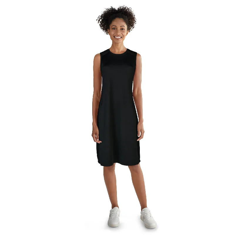 Mini dresses with mesh panels for a sexy and trendy look ACX Active Women's Sleeveless Dress with Pockets