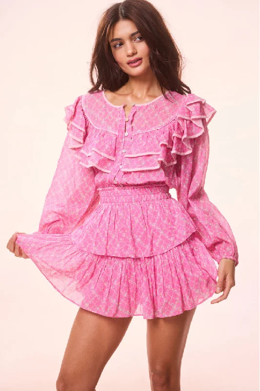 Leather mini dresses for a edgy style Rosamina Re-Edition Floral Mini Dress