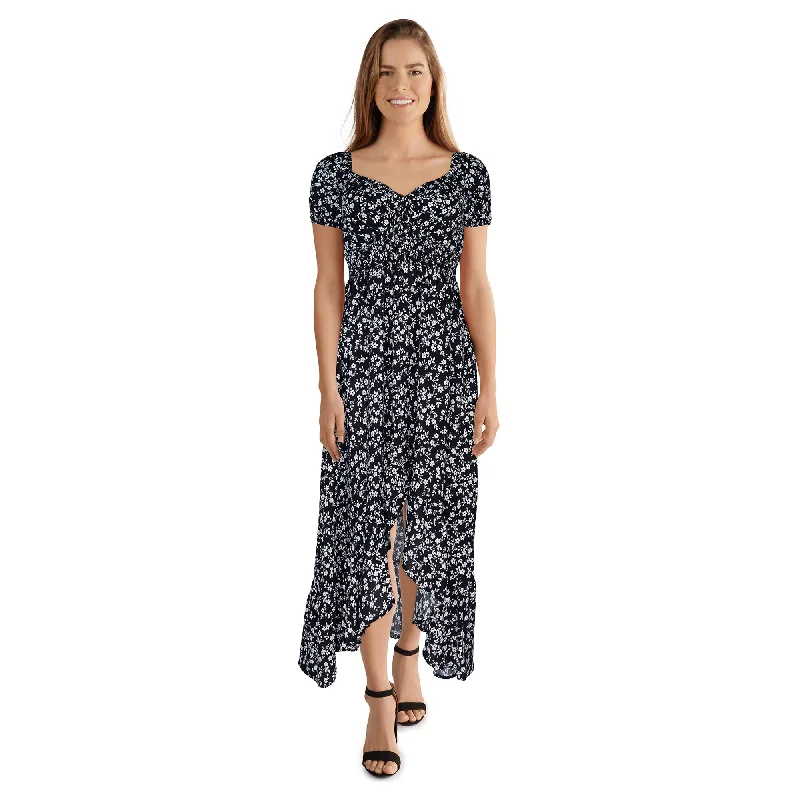 Cotton mini dresses for a comfortable everyday option lily morgan Women's Puffed Sleeve Midi-Dress