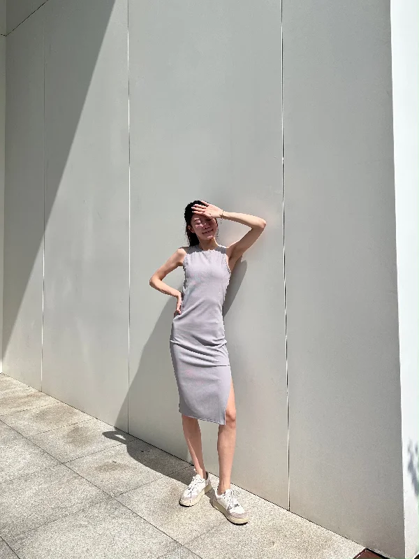 Velvet midi dresses in jewel tones for a glamorous winter event Sporty Chic Slit Maxi Dress