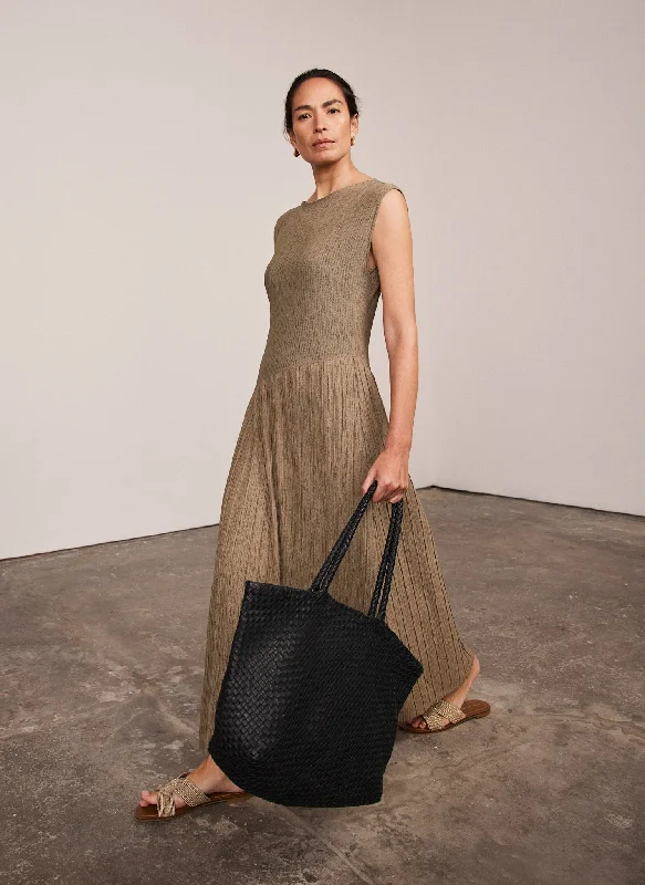 Mini dresses with gathered skirts for a voluminous effect Khaki Jersey Asymmetric Dress