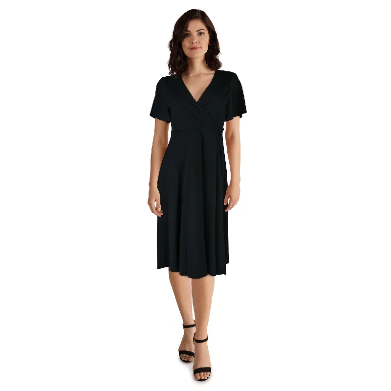 Mini dresses with gathered skirts for a voluminous effect lily morgan Women's Tropical Solid Wrap Dress