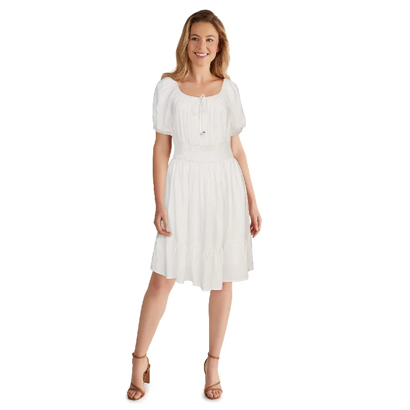 Mini dresses with spaghetti straps for a delicate look lily morgan Women's Puff Sleeve Short Dress