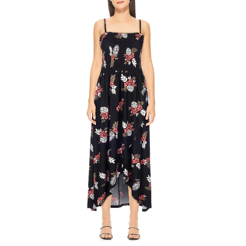 Mini dresses with embroidered details for a unique touch lily morgan Women's Ocean Blues Smocked Maxi Dress