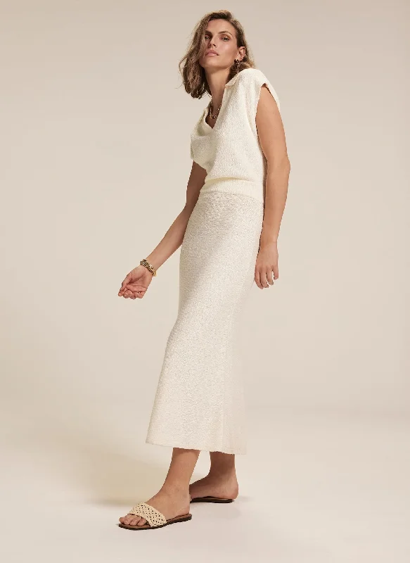 Mini dresses with keyhole necklines White Textured Midi Dress
