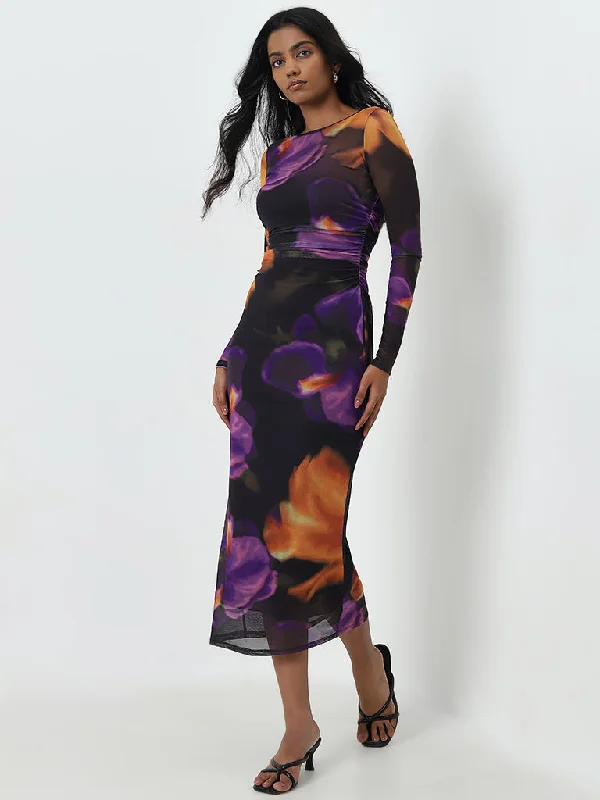 Mini dresses with pom - pom trims for a playful feel Wardrobe Black Ruched Bodycon Dress with Camisole