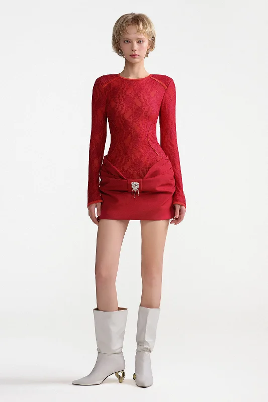 Sequined mini dresses for New Year's Eve Cupcake Laced Dress