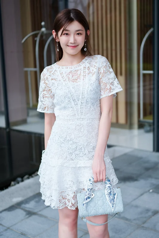 Polyester mini dresses for easy care Alice White Dress