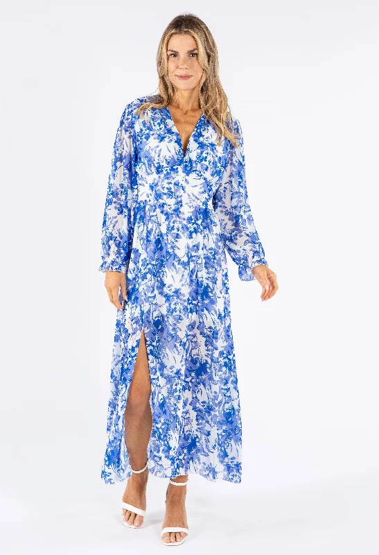 Midi dresses with wrap - around skirts for a customizable fit Elle Dress in Floral Print