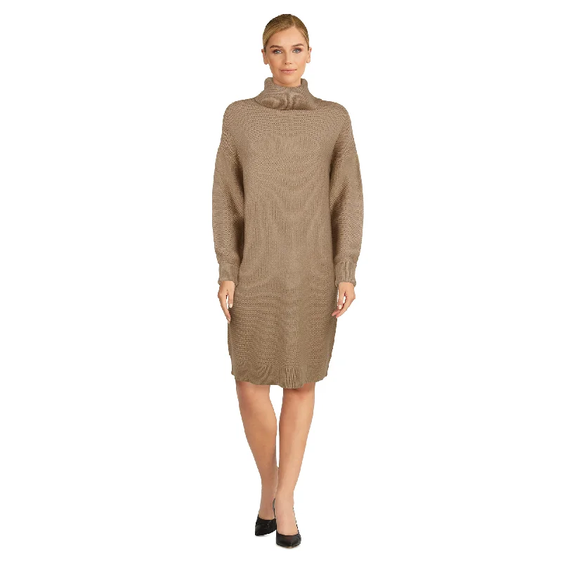 Mini dresses with beaded embellishments for a fancy event lily morgan Women's Turtle Neck Sweater Dress