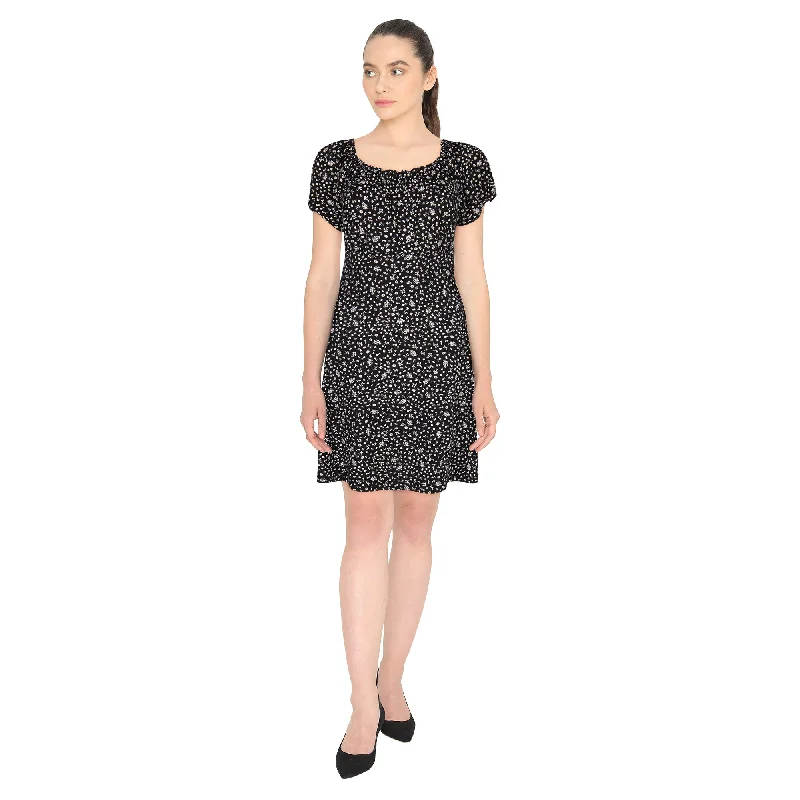 Satin mini dresses for a luxurious feel myStyle Women's Squareneck Mini Dress