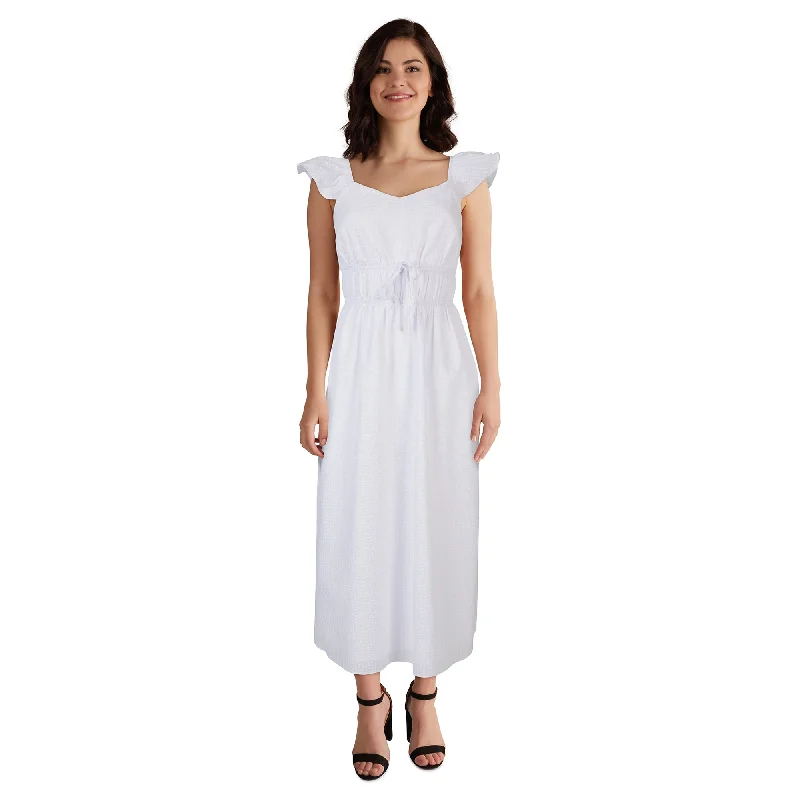Mini dresses with ribbed textures for a unique appearance mySTYLE Women's Mykonos Puckered Maxi Dress