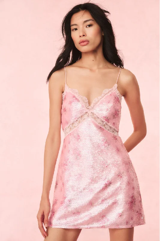 Mini dresses with tiered skirts for added volume Finta Sequin Mini Dress