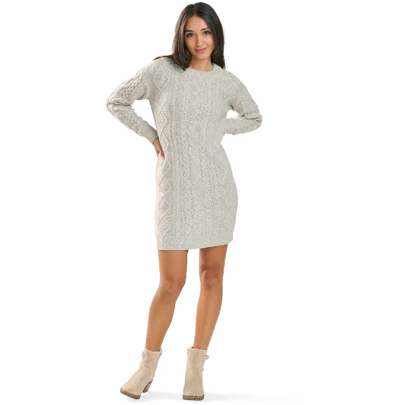 Mini dresses with ribbed textures for a unique appearance lily morgan Women's Cable Sweater Dress