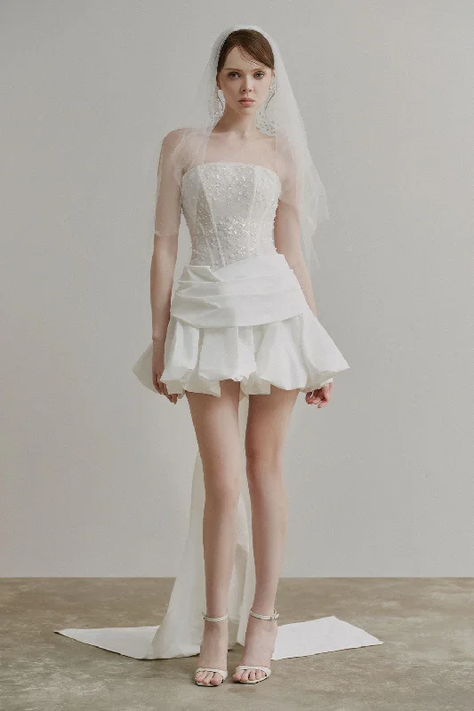 Mini dresses with beaded embellishments for a fancy event Aimee Fit and Flare Sequin Tulle Mini Dress