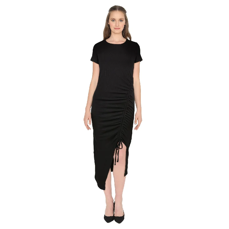Mini dresses with pom - pom trims for a playful feel lily morgan Women's Side Tie Maxi Dress