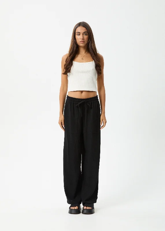 AFENDS Womens Amaya - Wide Leg Pants - Black