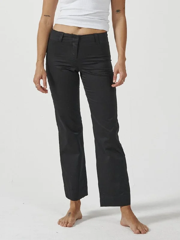 Women's Straight - Leg Linen Pants for a Breezy Summer LookBrit Pant - Black