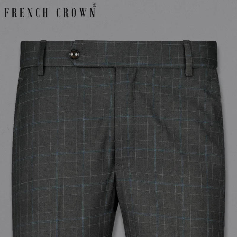 Cape Cod Gray Super fine Checkered Wool Rich Pant