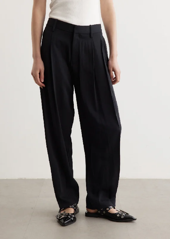 Flare Leg Women's Satin Trousers for a Glamorous Night OutCecily Crepe Pants