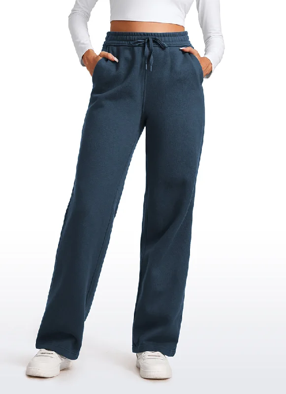 Flare Leg Women's Satin Trousers for a Glamorous Night OutCotton Fleece Lined Straight Leg Sweatpants 30'' Flare Leg Women's Satin Trousers for a Glamorous Night OutCotton Fleece Lined Straight Leg Sweatpants 30''