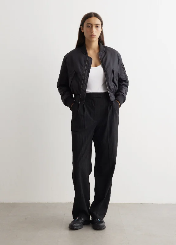 Bell - Bottom Style Women's Denim Pants with Embroidered DetailsSadie Pinstripe Pants Bell - Bottom Style Women's Denim Pants with Embroidered DetailsSadie Pinstripe Pants