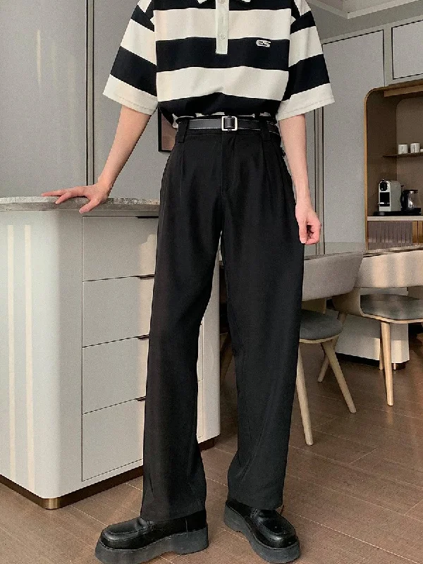 Silk Straight Drape Pants