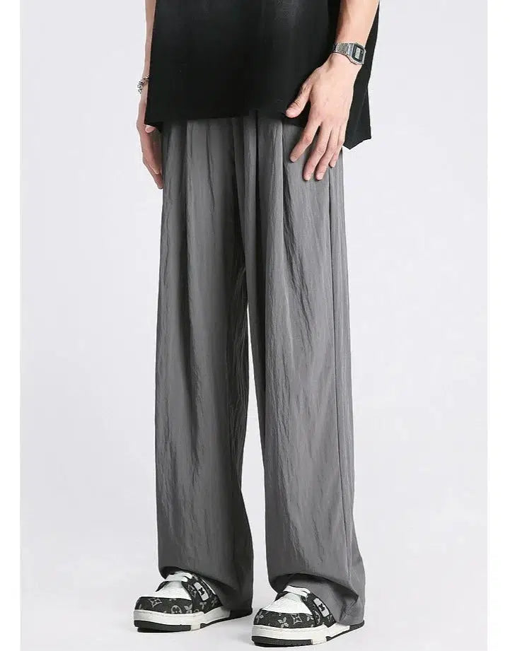 Solid Color Straight-leg Sweatpants