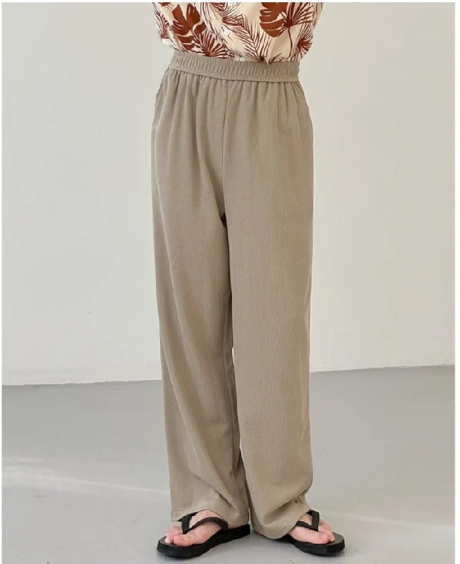 Straight Drape Knitted Pants