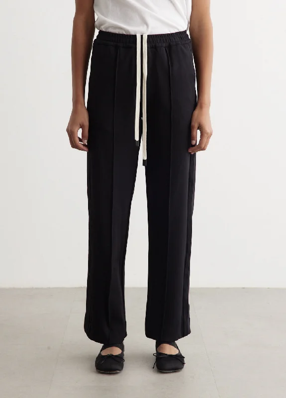 Plus Size Women's Drawstring - Waist Loungewear Pants in Soft FabricsTwill Pinstitch Detail Pants Plus Size Women's Drawstring - Waist Loungewear Pants in Soft FabricsTwill Pinstitch Detail Pants