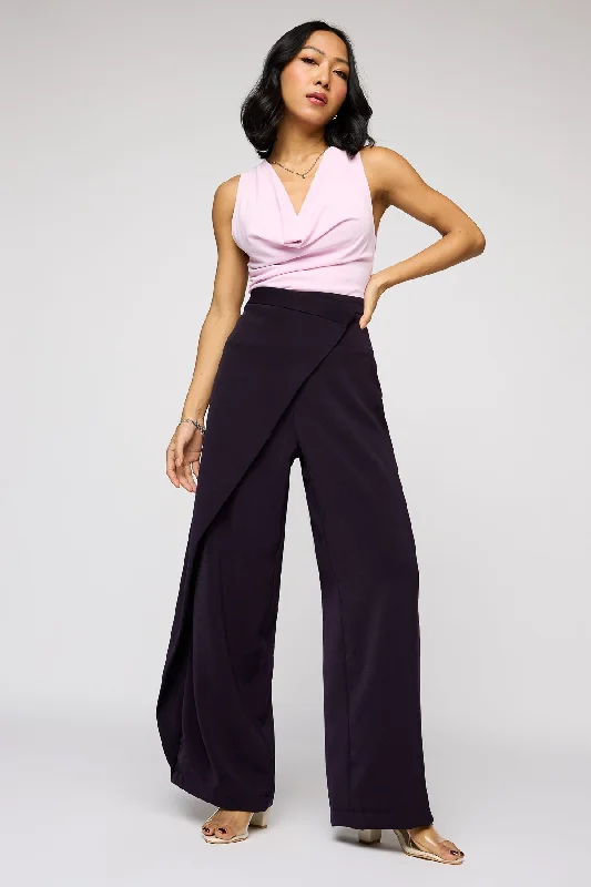 Cigarette Style Women's Printed Linen Blend Pants for Casual DaysCabernet Wine Pareo Korean Pants Cigarette Style Women's Printed Linen Blend Pants for Casual DaysCabernet Wine Pareo Korean Pants