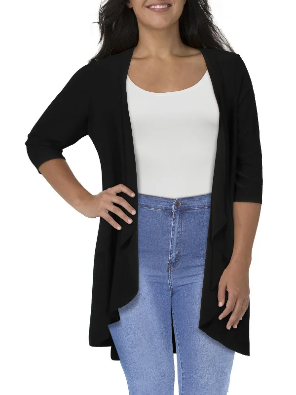 Plus Womens Knit Office Duster Blazer