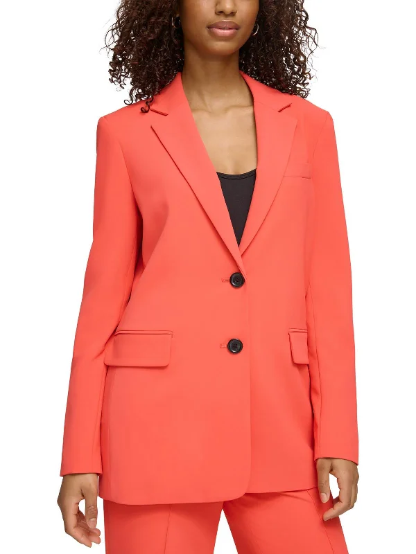 Womens Oversized Polyester Two-Button Blazer