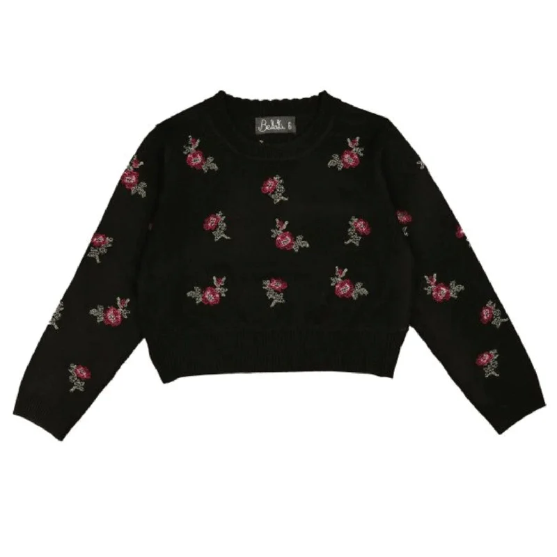 lightweight women cardigan for spring and fallBelati Black Crossstitch Embroidered Round Neck Knit (BKN363) lightweight women cardigan for spring and fallBelati Black Crossstitch Embroidered Round Neck Knit (BKN363)