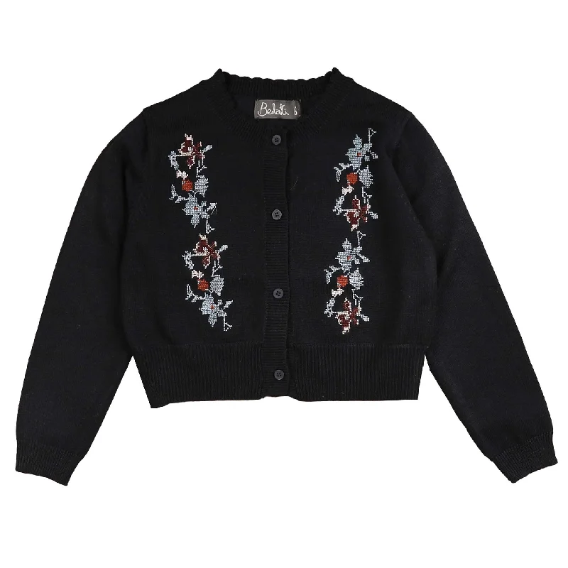 cable knit women cardigan with intricate patternsBelati Navy Cross Stitch Embroidered Cardigan cable knit women cardigan with intricate patternsBelati Navy Cross Stitch Embroidered Cardigan