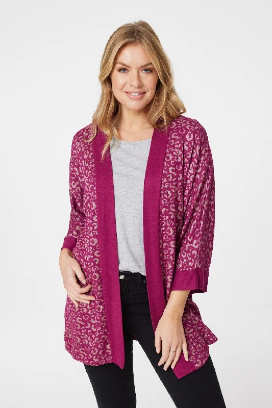 maternity women cardigan for expecting momsLeopard Print Oversized Cardigan