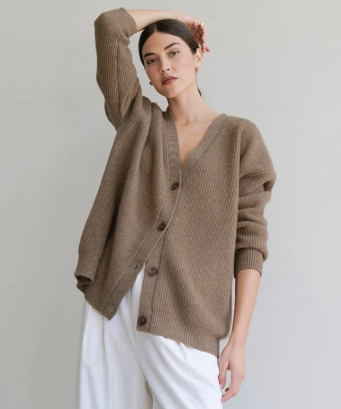 cropped women cardigan to pair with high - waisted jeansCashmere Cocoon Cardigan