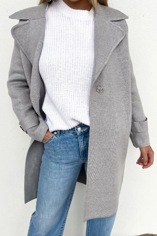 color block women cardigan with bold huesChantel Coatigan Grey