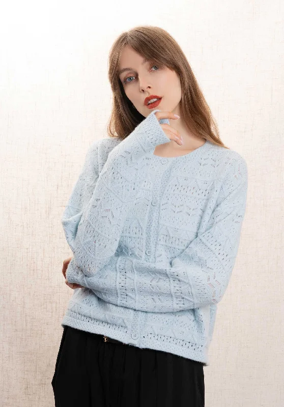 machine washable women cardigan for easy careCardigan M823 Uni Bleu-Ciel