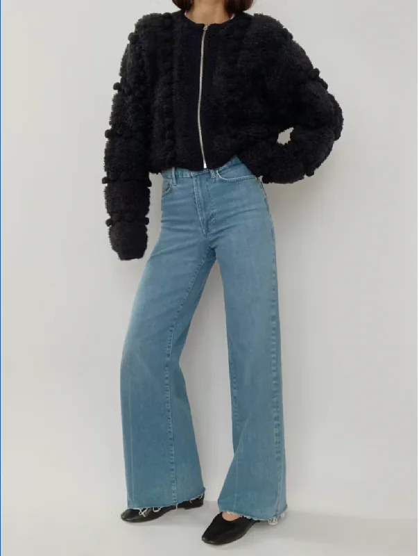 organic cotton women cardigan for an eco - friendly choiceFrame - Pom Pom Cardi