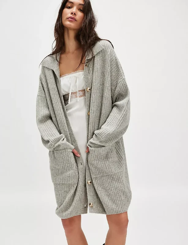 lightweight women cardigan for spring and fallEmmy Cardi, Sandstorm Heather