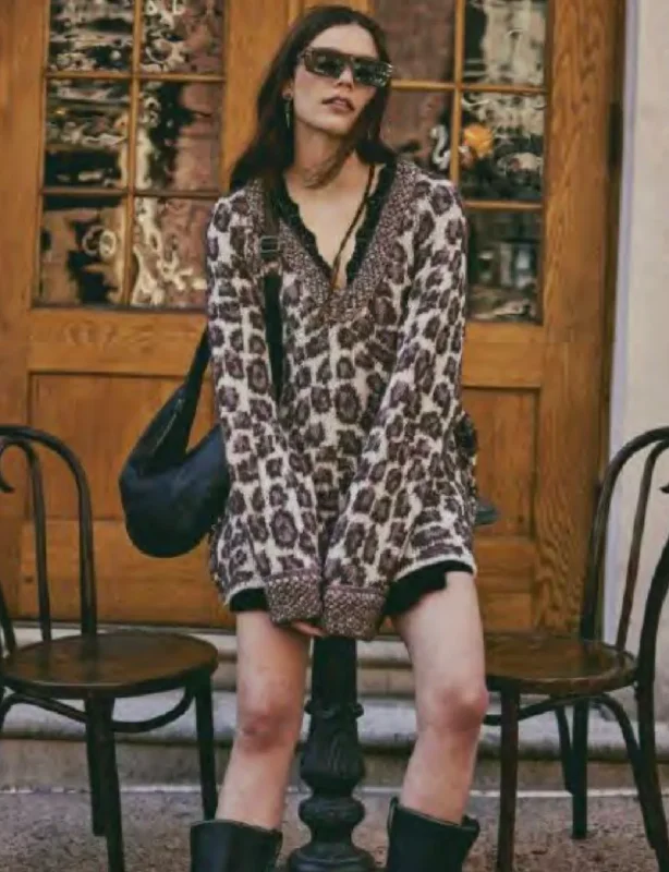 ribbed women cardigan with a classic textureLittle Animal Pullover, Grey Antler