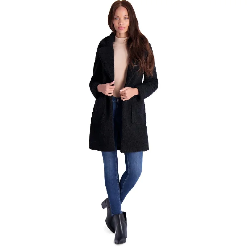 French Connection Women's Faux Shearling Teddy Lapel Midi Coat