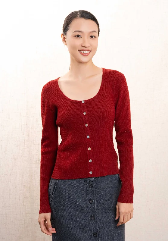 maternity women cardigan for expecting momsCardigan Chm-24011 Ainoa Bordeaux