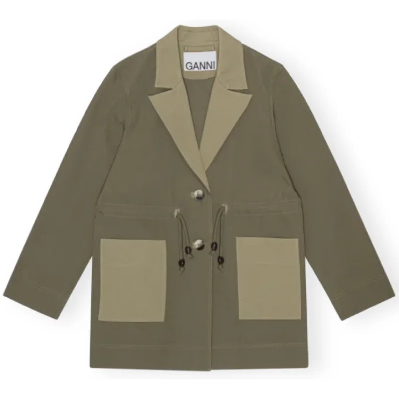 Petite women's wool blend coats with a tailored fit for a flattering silhouetteHeavy Twill Jacket