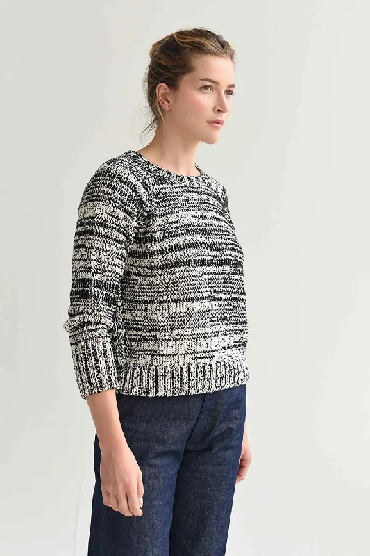 M.PATMOS Agnes Marled Pullover - Ivory/Black