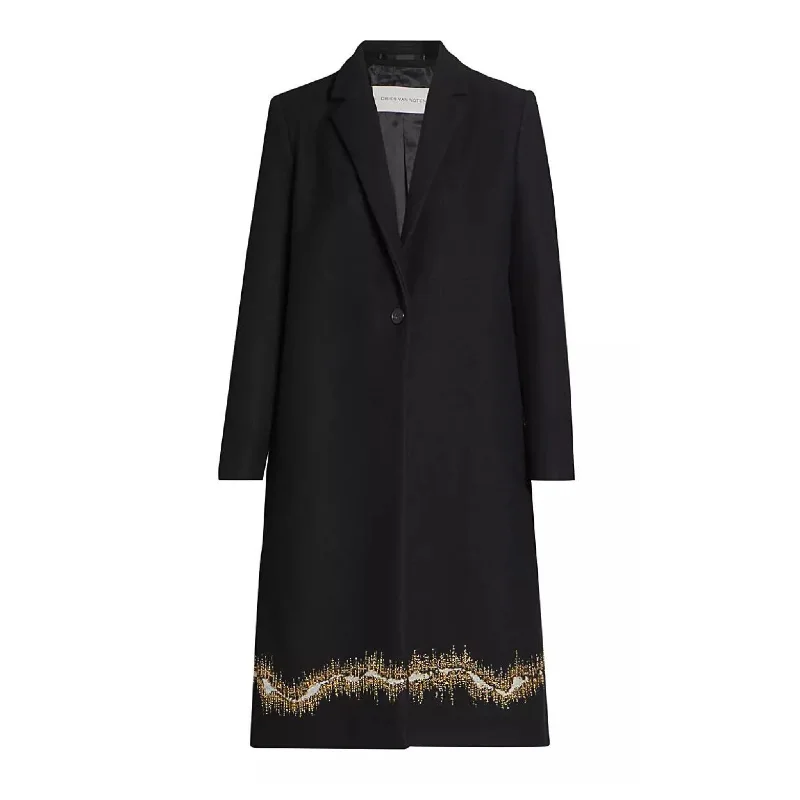 Petite women's wool blend coats with a tailored fit for a flattering silhouetteRichy Embroidered Coat Petite women's wool blend coats with a tailored fit for a flattering silhouetteRichy Embroidered Coat