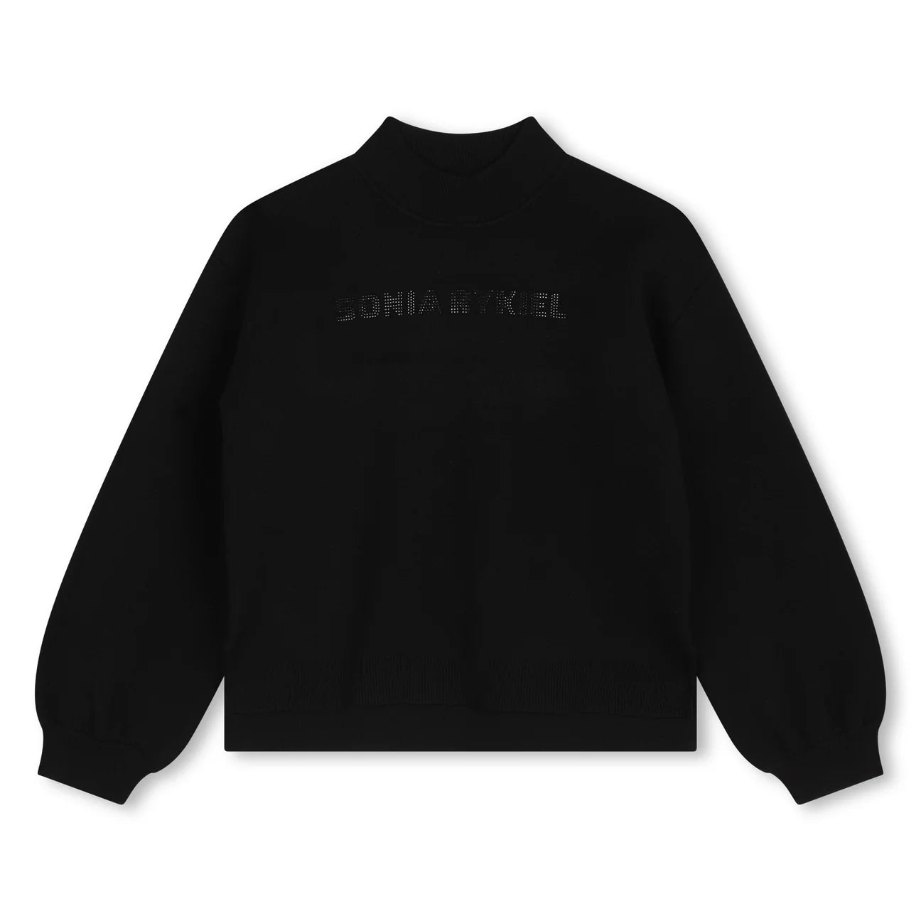 maternity women cardigan for expecting momsSonia Rykiel Black Crewneck Rhinestones Logo maternity women cardigan for expecting momsSonia Rykiel Black Crewneck Rhinestones Logo