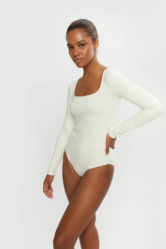 Sheer Bodysuits for a Seductive and Alluring OutfitSQUARE NECKLINE BODYSUIT